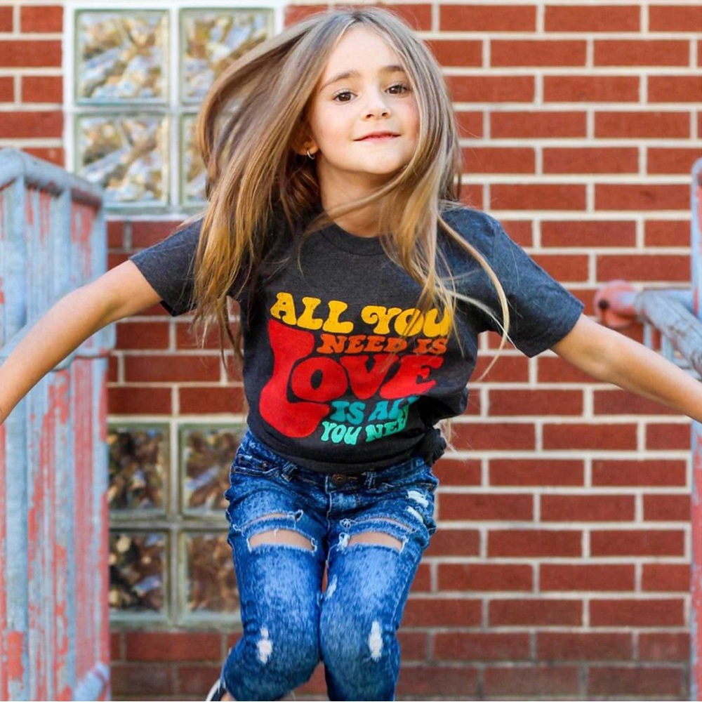 {Rivet Apparel} Love Is All You Need Tee ❤️ - Sz Youth 10-12